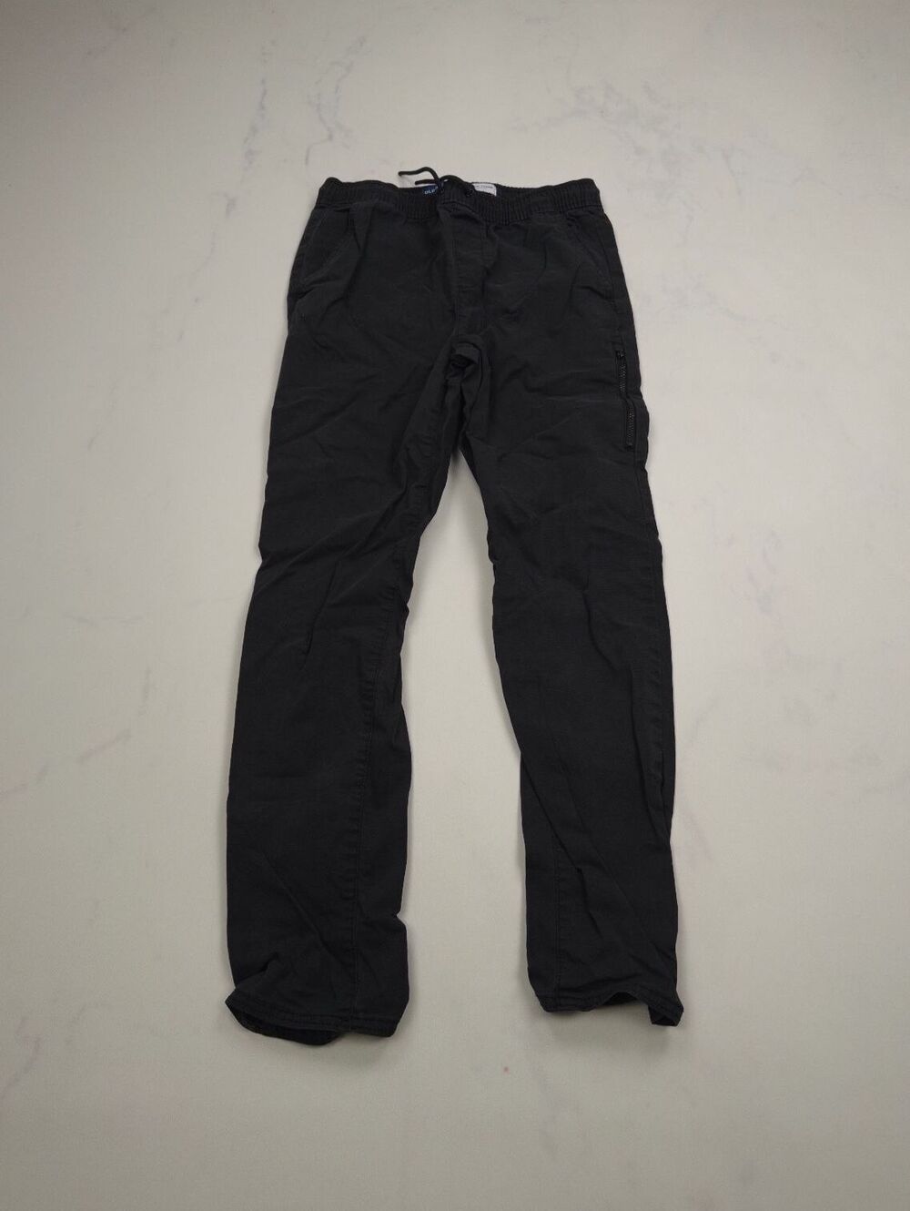 Old Navy Stretch Cargo Pants Black 2010s Minimalist Straight Leg - Boys XL